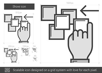 Image showing Shove line icon.