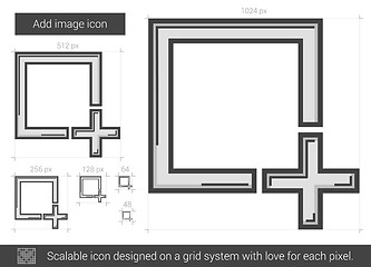 Image showing Add image line icon.