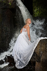 Image showing Young Bride On A River