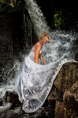 Image showing Young Bride On A River