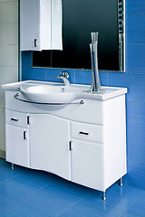 Image showing Blue bathroom