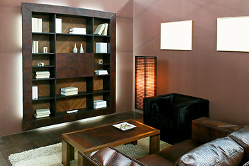 Image showing Brown living area