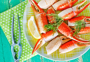 Image showing boiled crab claws