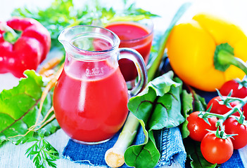 Image showing fresh vegetable juice