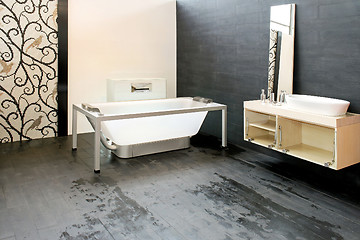 Image showing Glass bathtub