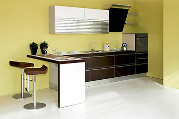 Image showing Green kitchen