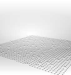 Image showing Wireframe Area Mesh Polygonal Surface