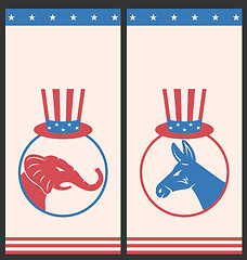 Image showing Banners for Advertise of United States Political Parties