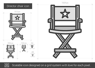 Image showing Director chair line icon.