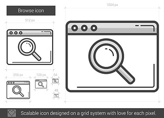 Image showing Browse line icon.