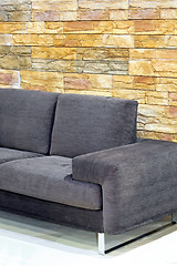 Image showing Sofa over stones