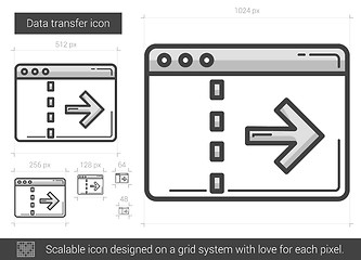 Image showing Data transfer line icon.