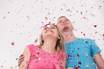 Image showing romantic couple celebrating