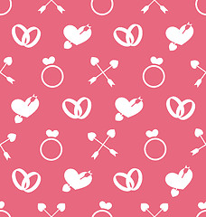 Image showing Seamless Wallpaper for Valentines Day or Wedding