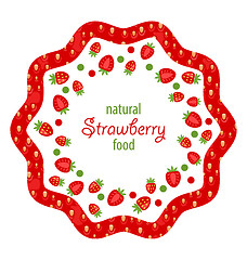 Image showing Beautiful Frame Made of Strawberry