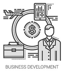 Image showing Business development line icons.