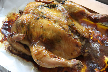 Image showing Whole roast chicken