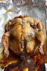 Image showing Whole roast chicken