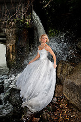 Image showing Young Bride On A River