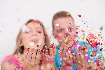 Image showing romantic couple celebrating