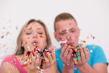 Image showing romantic couple celebrating