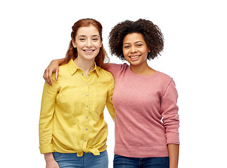 Image showing happy smiling women hugging