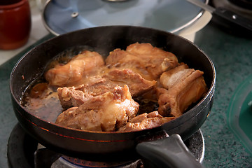 Image showing Meat cooking