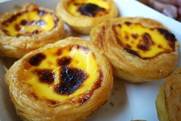 Image showing Egg tart or portuguese egg tart 