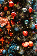 Image showing Decorations on a christmas tree