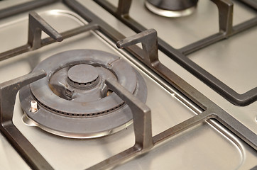 Image showing Close up image of the gas stove