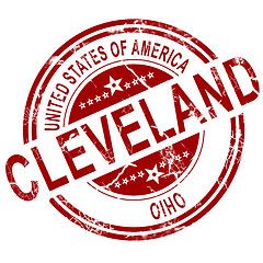 Image showing Cleveland Ohio stamp with white background