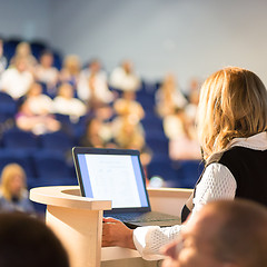 Image showing Speaker at Business Conference and Presentation.