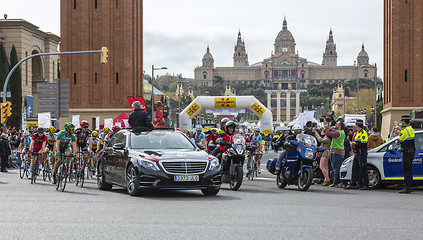 Image showing The Peloton in Barcelona - Tour de Catalunya 2016