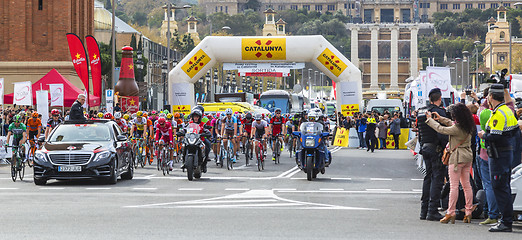 Image showing The Peloton in Barcelona - Tour de Catalunya 2016
