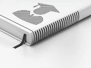 Image showing Science concept: closed book, Student on white background