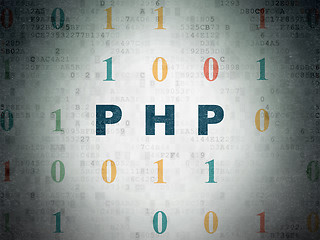 Image showing Programming concept: Php on Digital Data Paper background