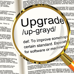 Image showing Upgrade Definition Magnifier Showing Software Update Or Installa