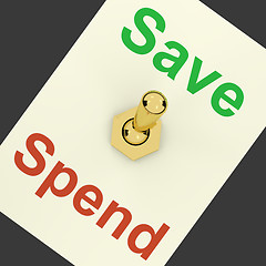 Image showing Save Switch On As Symbol For Discounts Or Promotion