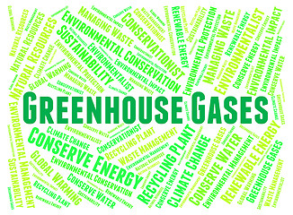 Image showing Greenhouse Gases Shows Global Warming And Dioxide