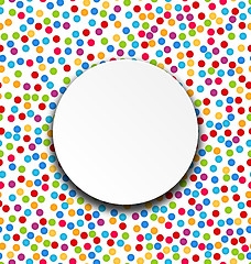 Image showing Circle Frame on Confetti Background