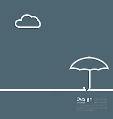 Image showing umbrella protection it weather the concept of safety and securit