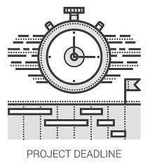 Image showing Project deadline line icons.