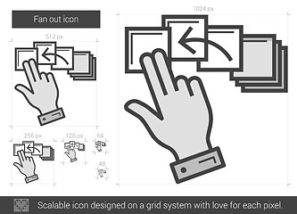 Image showing Fan out line icon.