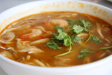 Image showing Spicy thomyam soup