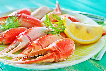 Image showing boiled crab claws