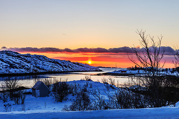 Image showing sun returns after the polar night