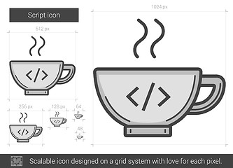 Image showing Script line icon.