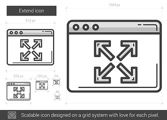 Image showing Extend line icon.