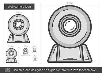 Image showing Web camera line icon.