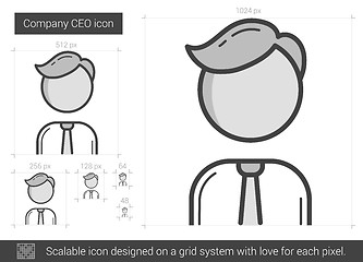 Image showing Company CEO line icon.